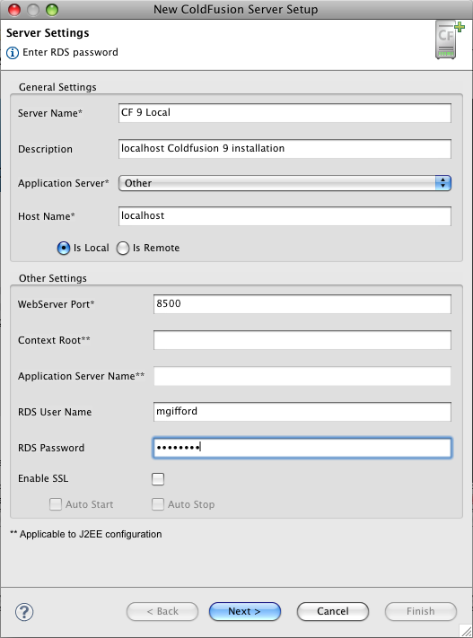 New CF Server Setup Step 2 New CF Server Setup Step 2