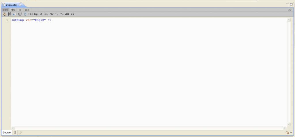 View CF code in ColdFusion Builder View CF code in ColdFusion Builder