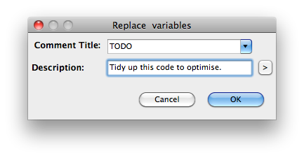 Comment Snippet Comment Snippet