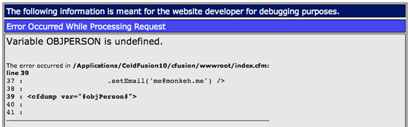ColdFusion 10 method chaining needs setter functions defined ColdFusion 10 method chaining needs setter functions defined